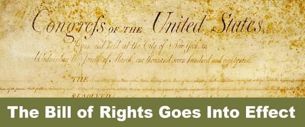 The Bill of Rights Goes Into Effect – Home School in the Woods Publishing